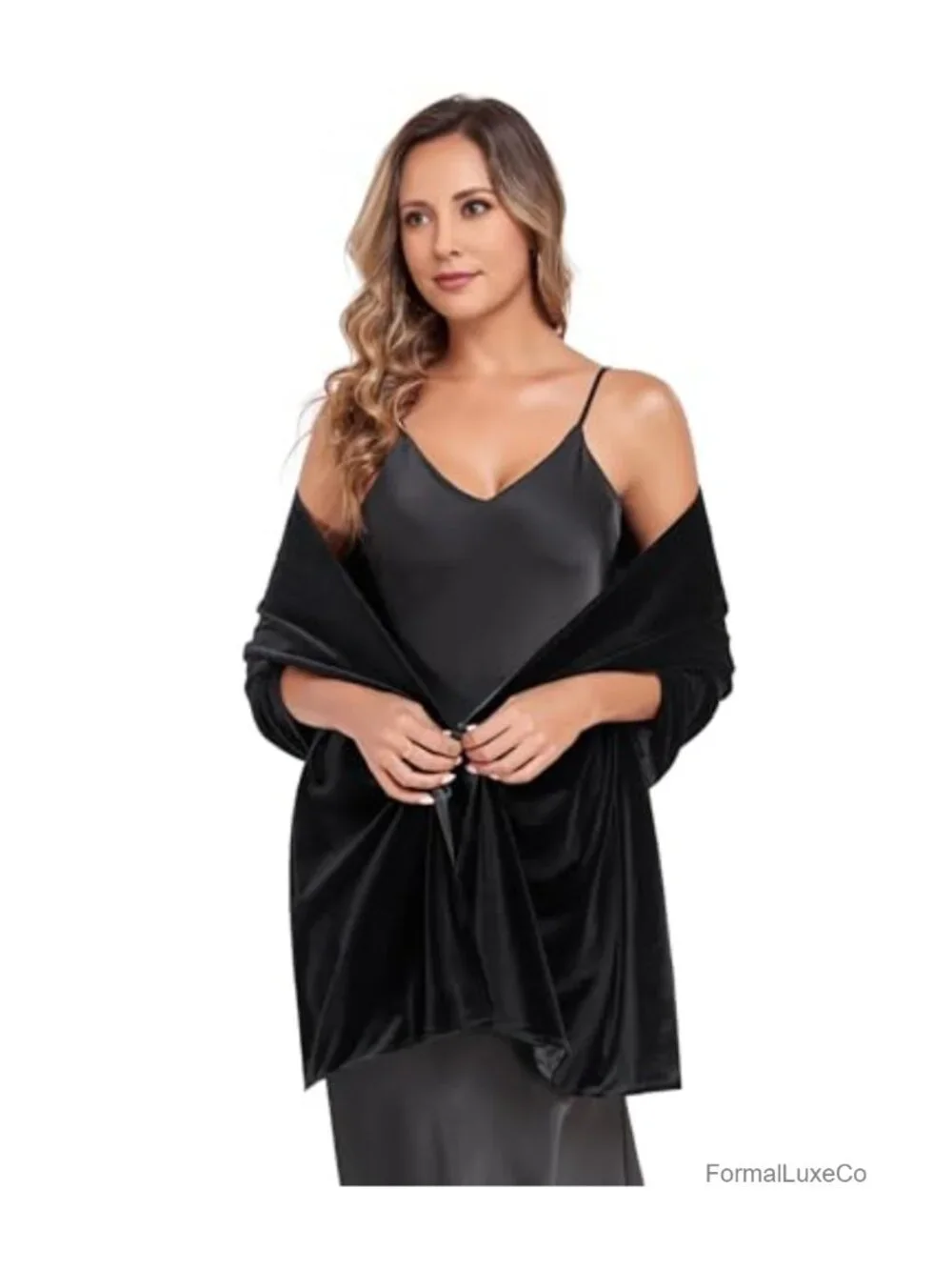 Velvet Pashmina Shawl Wrap for Evening Dresses Wedding Cocktail Party